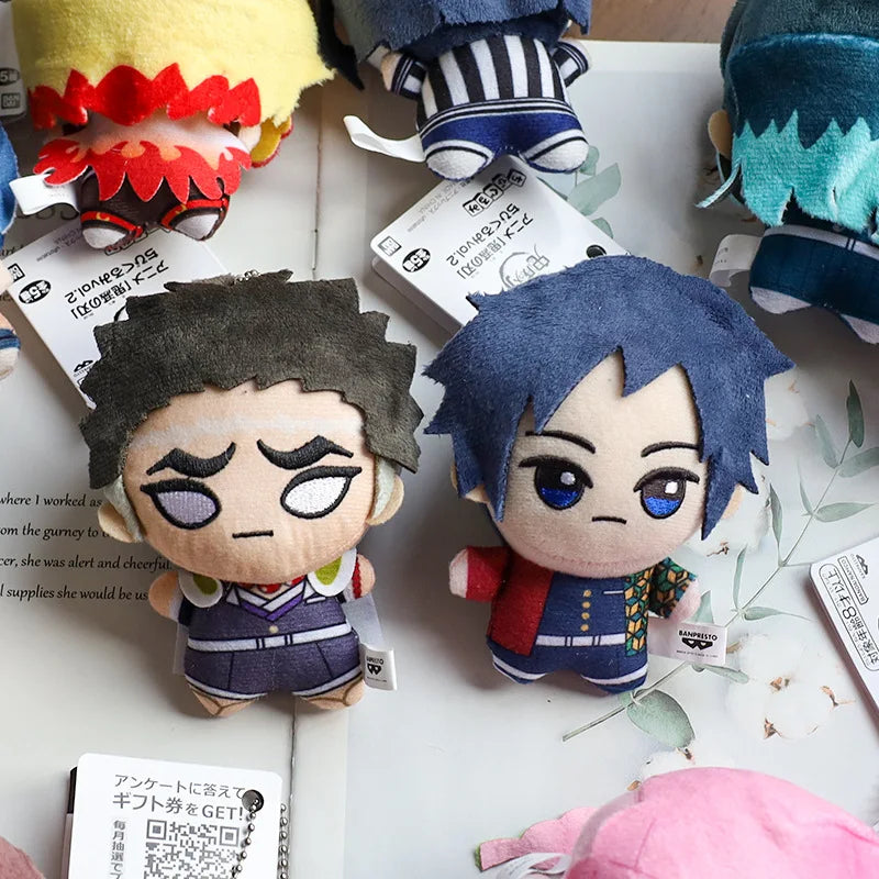 New 10cm Anime Demon Slayer Tomioka Giyu Kamado Tanjirou Kamado Nezuko Agatsuma Zenitsu Shinazugawa Genya Plush Toy Doll Gift