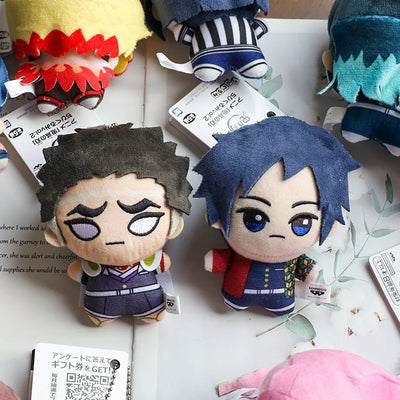 New 10cm Anime Demon Slayer Tomioka Giyu Kamado Tanjirou Kamado Nezuko Agatsuma Zenitsu Shinazugawa Genya Plush Toy Doll Gift