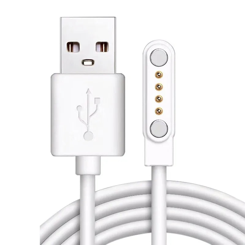 Smart Watch Charging Cable 2 Pin 4 Pins USB Charger Cord 0.5m Universal for Smartwatch 7.62mm 2.84mm 4mm Magnetic Charger