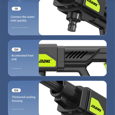 Cordless Pressure Washer Household Portable Car Wash Highpressure Water Gun Turbocharged High-power Electric Car Washing Machine