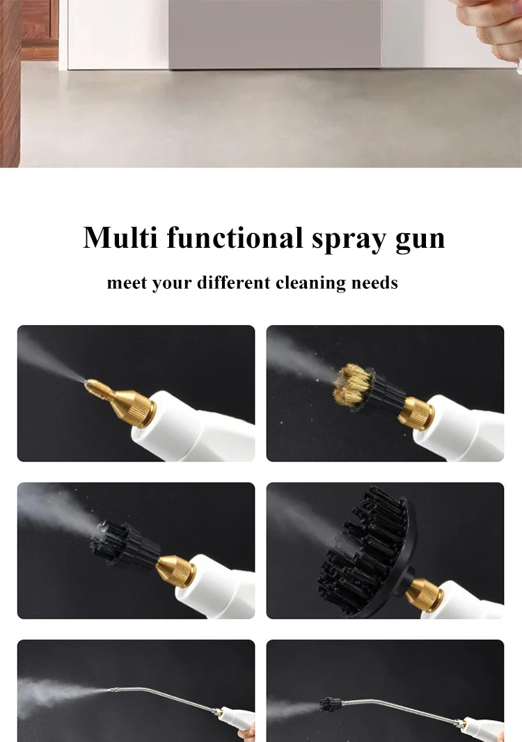 Home Steam Cleaner 2500W Protable High Pressure Steam Cleaning Machine for Air Conditioning Hood Kitchen Car Steaming Cleaner