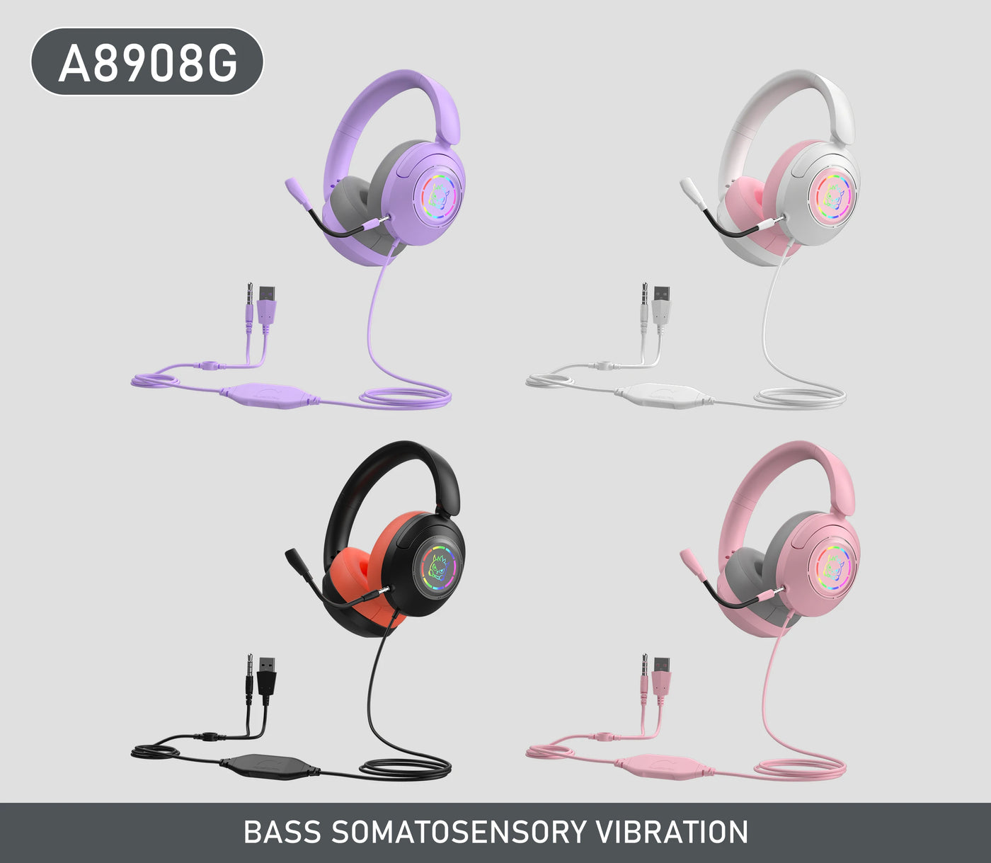 Original Earphones Wired Gaming Headset 3.5mm Wired Headphones Over Ear with Microphone Stereo Earbuds Sports For PS4 PC Phones