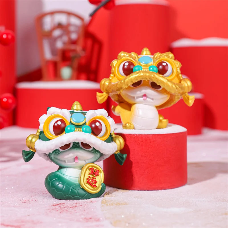The Year Of Snake Figurines Cute Miniature Snake Statue Lucky Snakes Ornament Creative 2025 New Year Gifts For Children