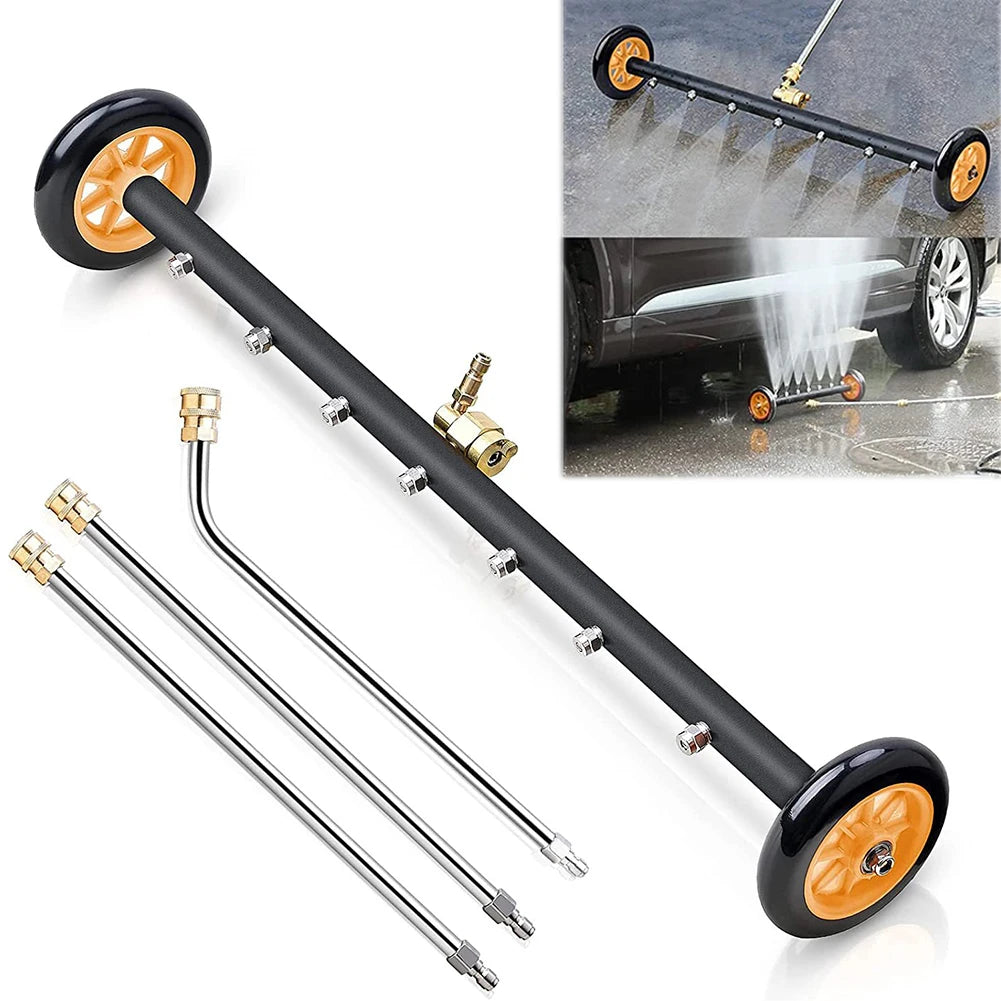 22 Inch Pressure Washer 1/4 Quick Connector Water Broom Under Car Chassis Floor Wash 4000 PSI Car Chassis High Pressure Washer