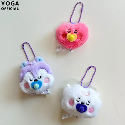 2025 Anime New BT21 Plush Toy Fashion Cartoon Korean Popular Plush Toy Pendant Backpack Keychain Pendant Accessories Girl Gifts
