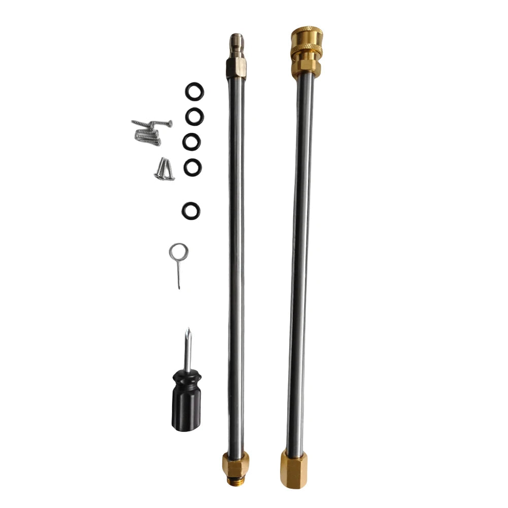 Pressure Washer 1/4 Quick Connector Powerful Pressure Washer 2500PSI Stainless Steel with Extension Wand Replacement Nozzles