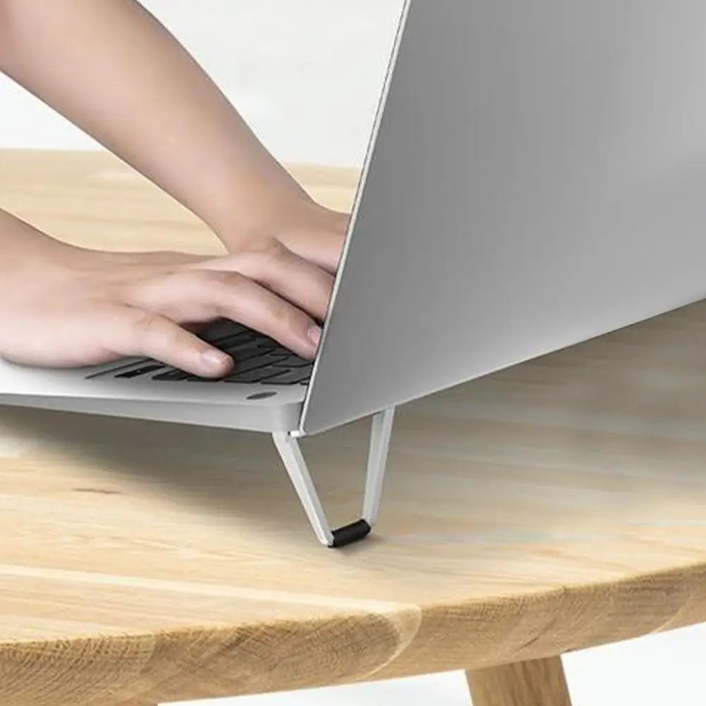 4 Pcs Laptop Cooling Pad Laptop Stand Adhesive Foldable Notebook Foot Pad Aluminum Alloy Laptop Support Stand Keyboard Riser