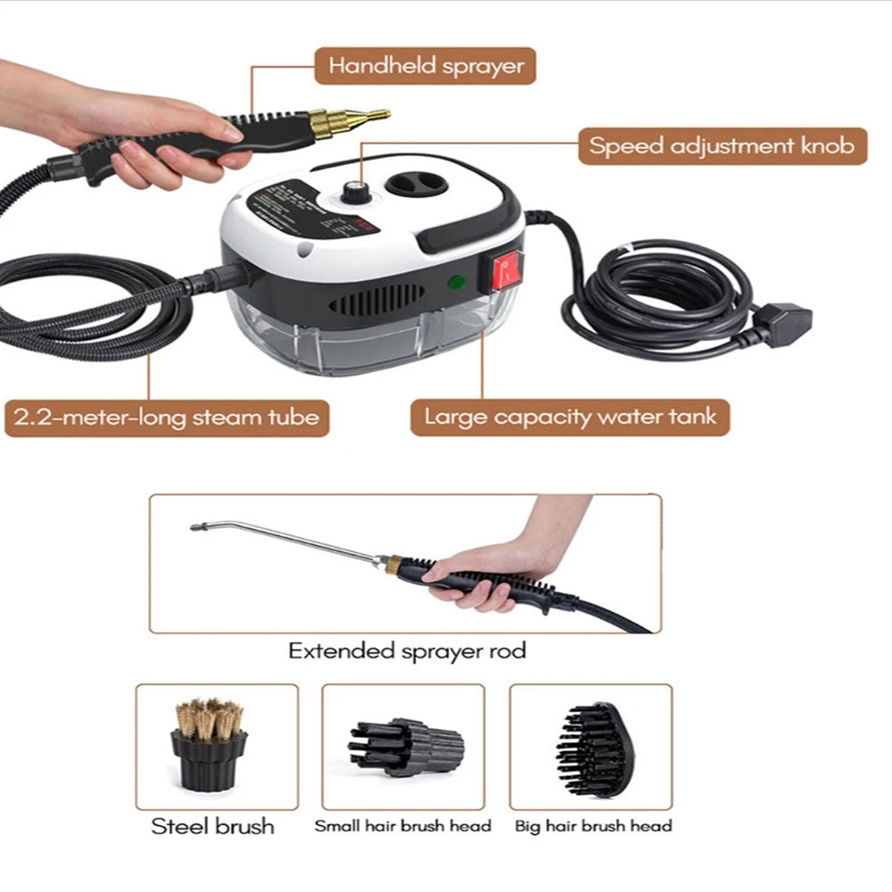 Steam Cleaner High Temperature Sterilization Car Steaming Cleaner Air Conditioning Kitchen Hood Home  110V US Plug /220V EU Plug