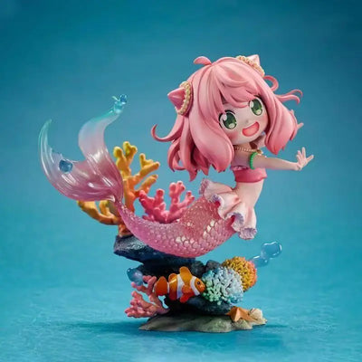 Anime Figurines Spy Games Home Decor Figurines Ania Cosplay Mermaid Series Cute Teenage Anime Trendy Toy Models Desktop Ornament