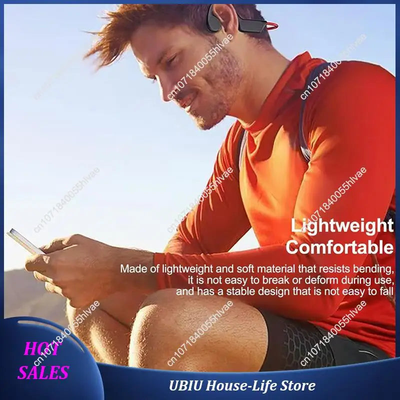 Bluetooth Wireless Open-Ear Bone Conduction Headphones Sports Headset Swimming Earphones Built-In Mic For Workout-Best Selling