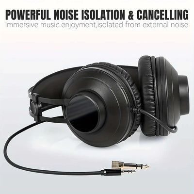 EYOUO Studio headphones with excellent sound quality, suitable recording, podcasting, DJing, and playing the keyboard.