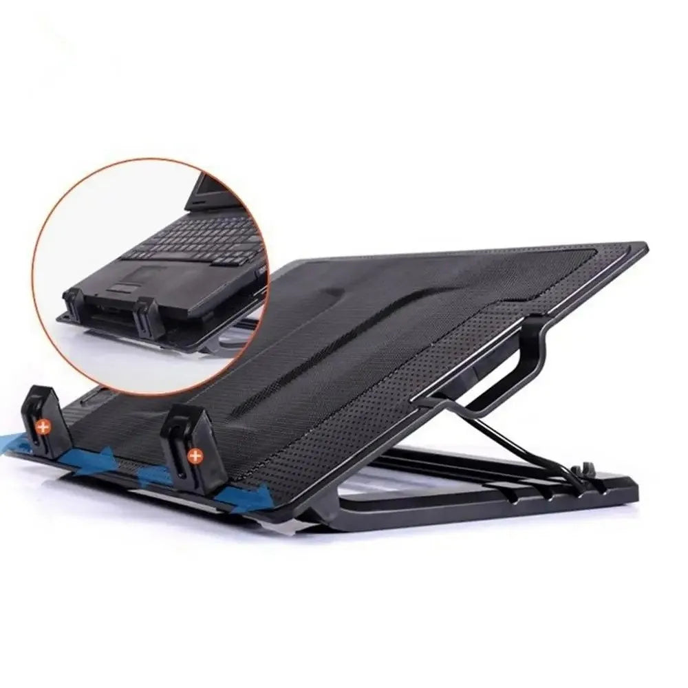 Adjustable Laptop Cooling Fan Pad Heat Dissipation Two USB Port Laptop Cooler Base Stand Portable 15.6 Inch