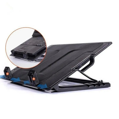 Adjustable Laptop Cooling Fan Pad Heat Dissipation Two USB Port Laptop Cooler Base Stand Portable 15.6 Inch
