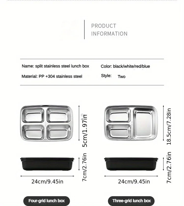 Easy-Clean Bento Container For Students & Office Workers