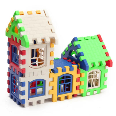 2025 Best DIY Gift Toy for Girls 24 PCS/set Plastic Small Pieces Kids Learning Blocks Shapes Building Blocks Toys Development