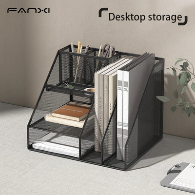 Desk Organizer, Office Supplies with 2 Paper Organizer