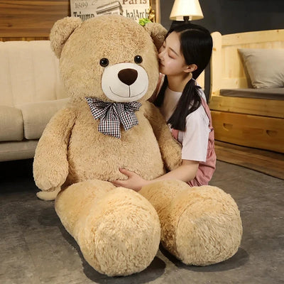 30cm Giant Teddy Bear with Bow - Soft Plush Cushion Pillow