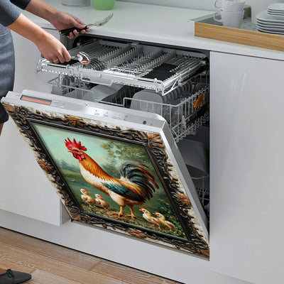Easy-Clean Magnetic Dishwasher Door Cover - No Glue Needed, Perfect for Kitchen Decor & Stainless Steel Panels, 23.03x25.59 inch