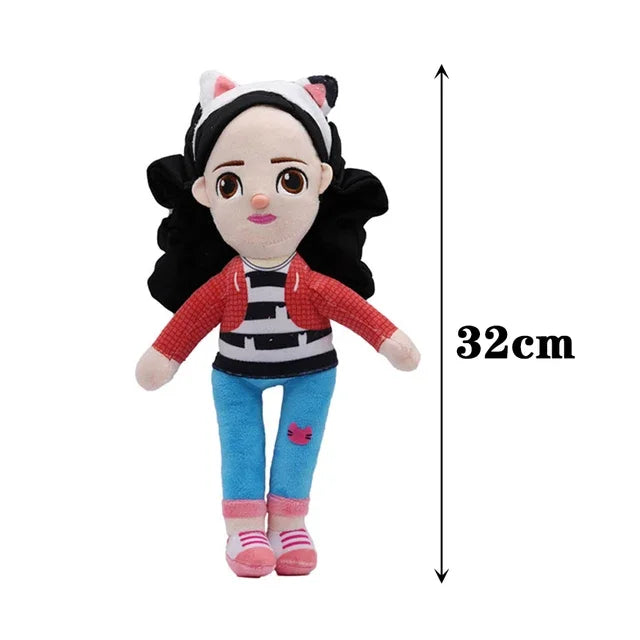 2025 Hot Gabbys doll house Plush Toy Mercat Cartoon Stuffed Animals Smiling Cat Car Cat Hug Gaby Girl Birthday Gift