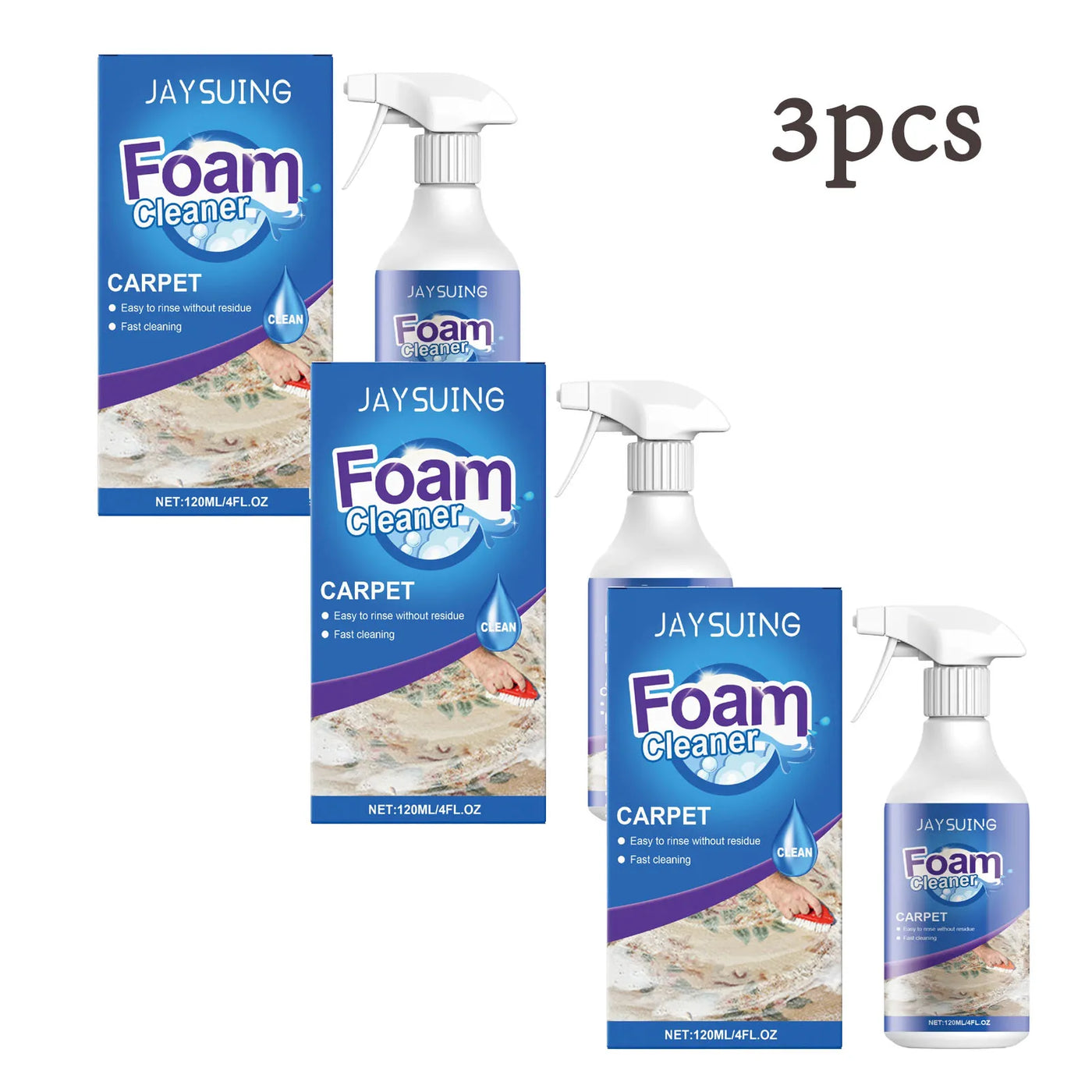 Carpet Foam Cleaner Eliminate Stubborn Stains Odor Remover Carpet Fabric Curtain Multi-functional Cleaning Rug Cleaner Solution