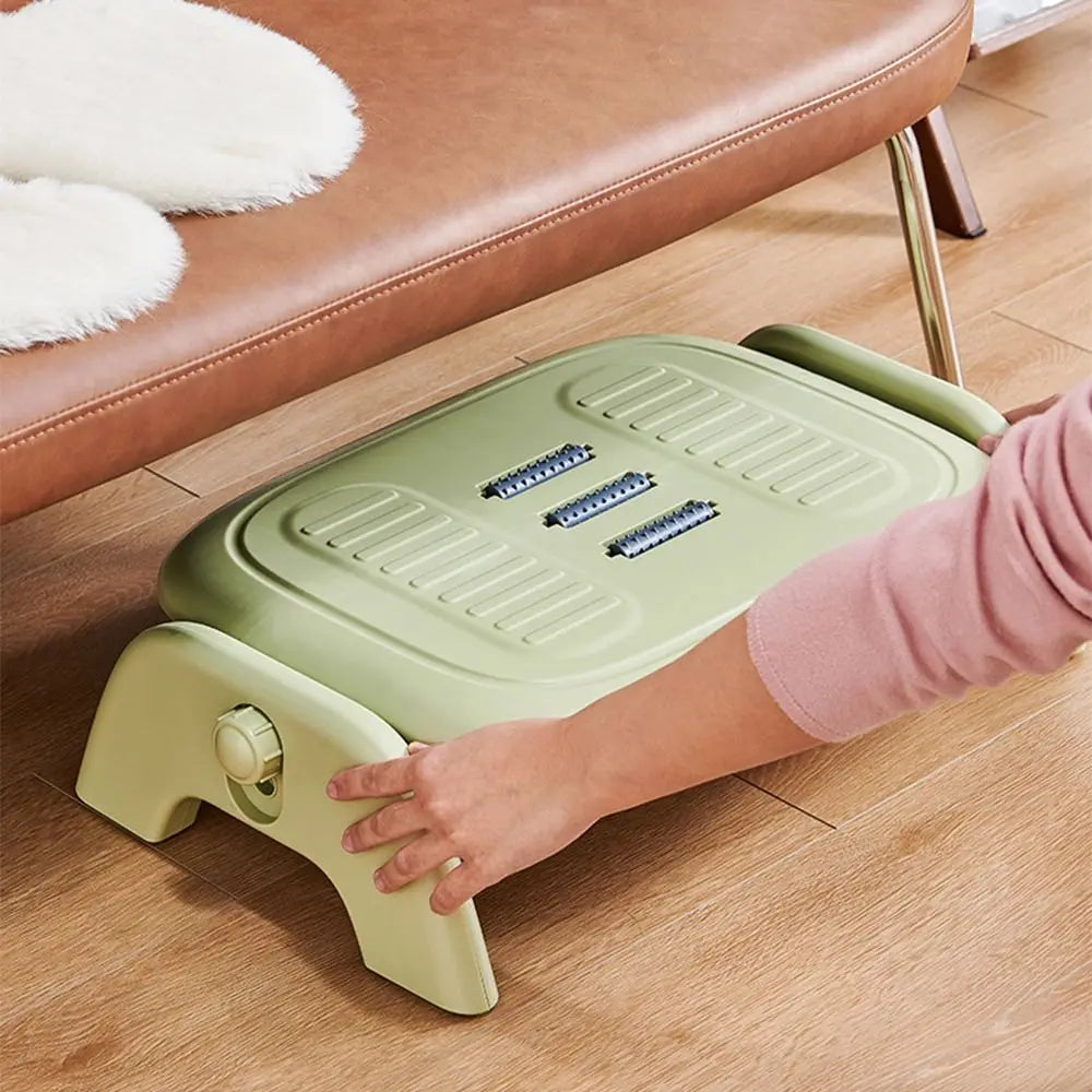 Ergonomic Massage Footstool Durable Adjustable Height Under Desk