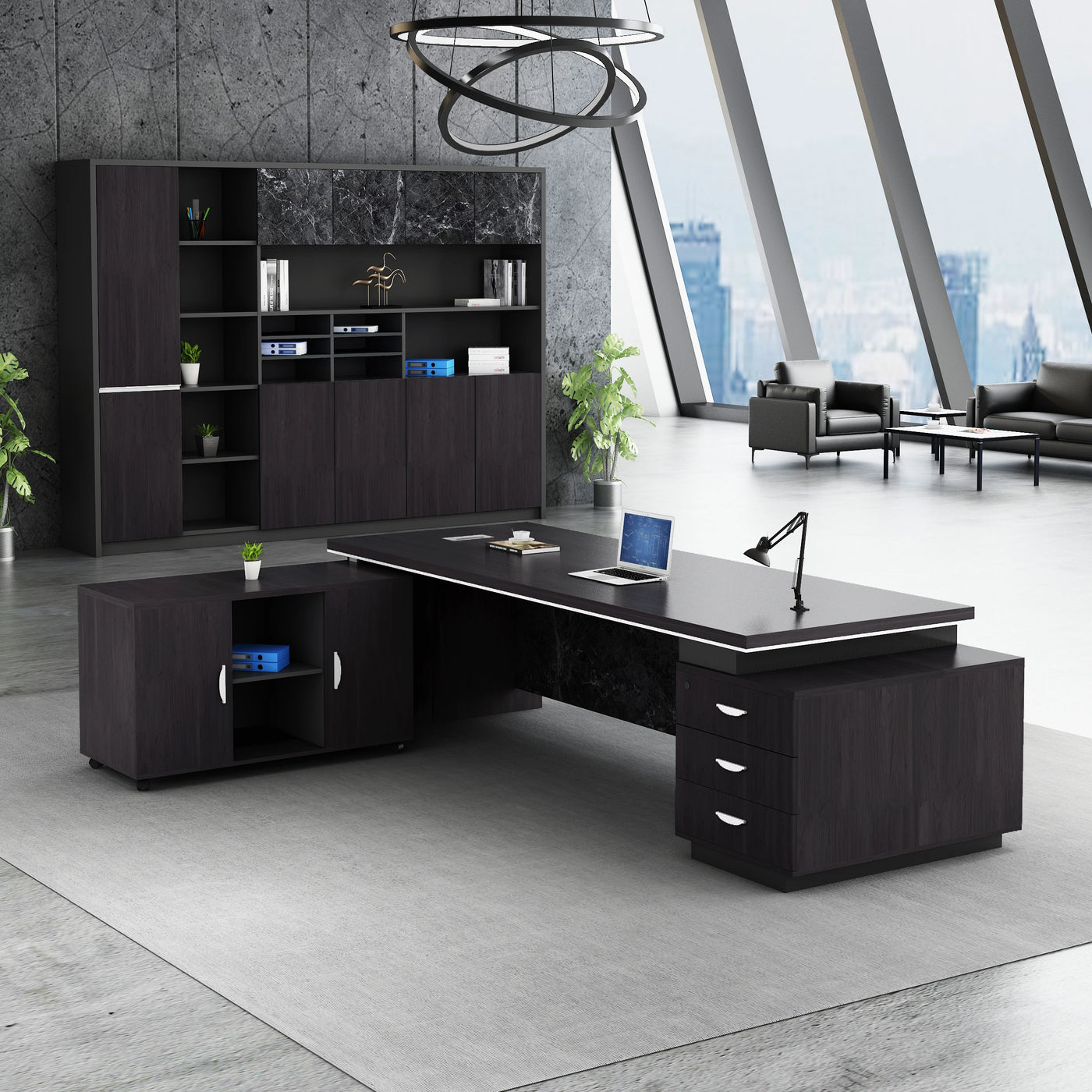 LBZ5 escritorio oficina wood storage desk office organizer for home office
