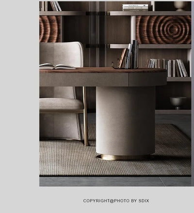 Modern European Floor Standing Office Desk Luxury Design Escritorios De Ordenador Upgrade Your Home Office Aesthetic Furniture