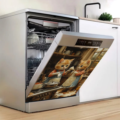 Easy-Clean Magnetic Dishwasher Door Cover - No Glue Needed, Perfect for Kitchen Decor & Stainless Steel Panels, 23.03x25.59 inch