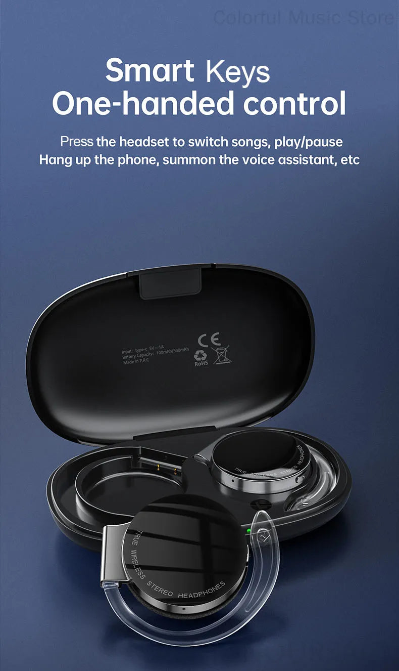 Open Ear Headphones TWS Noise Cancelling Headphones Bluetooth Earpiece Bluetooth Headset Runnning Headphones Workout Headphones