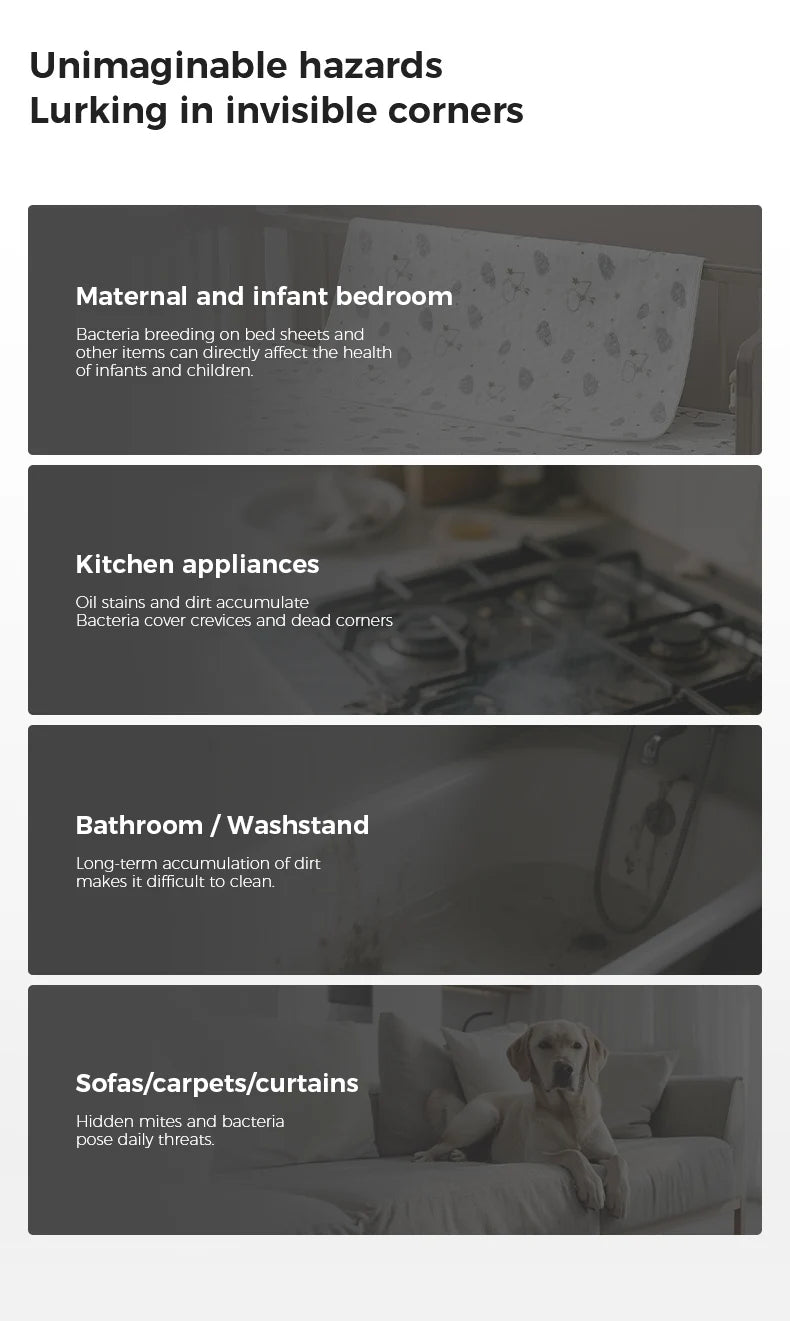 Pressurized Handheld Steam Cleaner for Home - Portable Multi-purpose High Pressure Deep Multi-surface Cleaning Steamer Machine