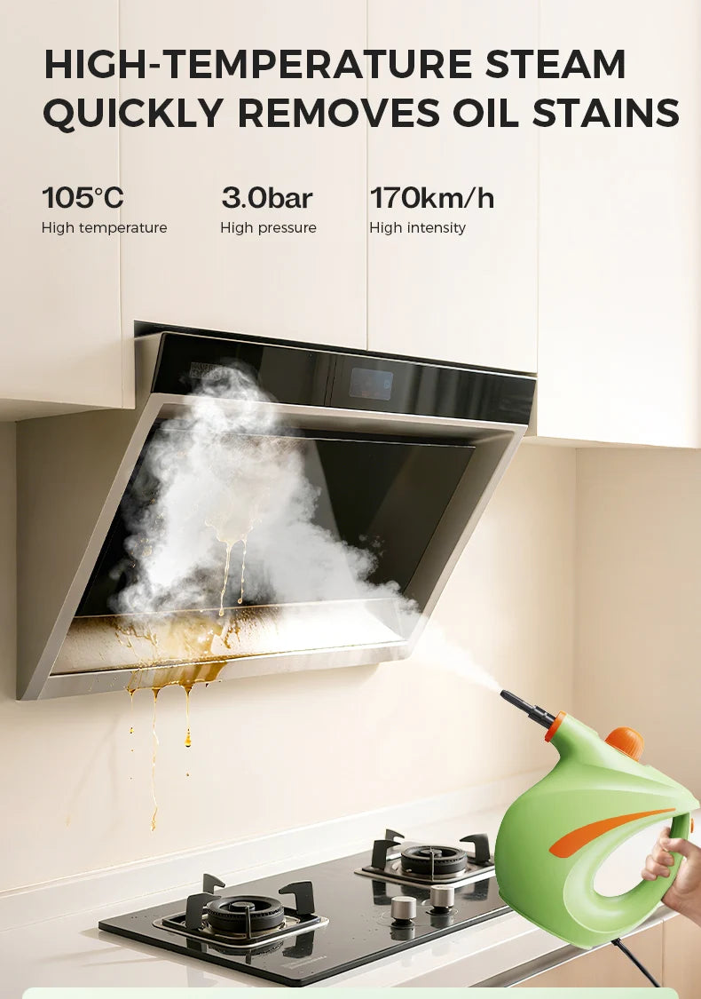 NEW Pressurized Handheld Steam Cleaner for Home, Portable Multi-purpose Deep Multi-surface Cleaning Steamer Machine