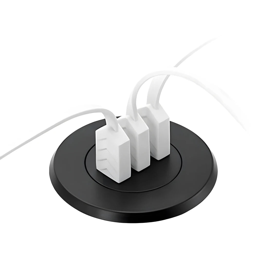 Multi Port USB Desktop Embedded Charger For Mobile Phone 3 In 1 USB HUB Computer Desk One Drag Three Data Line Splitter Charging