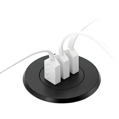 Multi Port USB Desktop Embedded Charger For Mobile Phone 3 In 1 USB HUB Computer Desk One Drag Three Data Line Splitter Charging