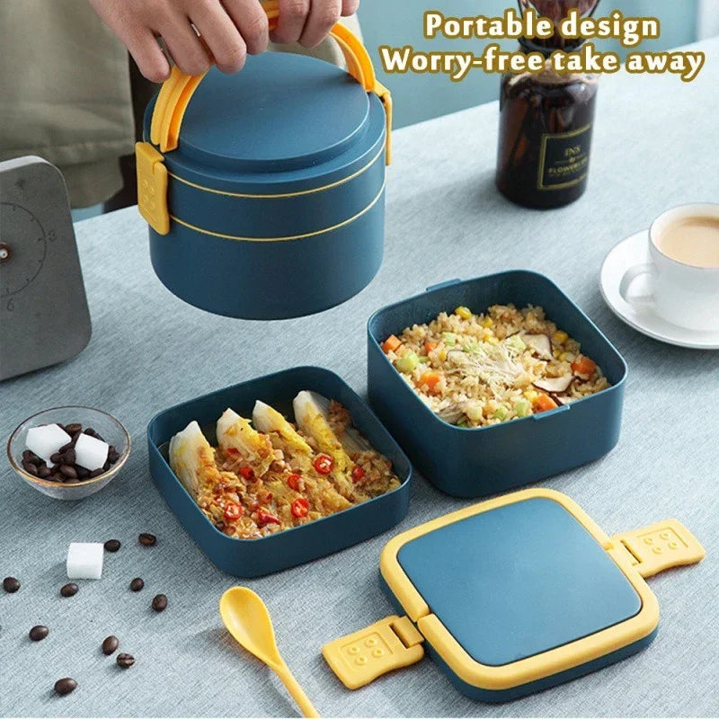 Kitchen Microwave Heating Portable Lunch Box Household Refrigerator Crisper Fruit Lunch Box Essential For Office Staff