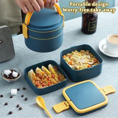 Kitchen Microwave Heating Portable Lunch Box Household Refrigerator Crisper Fruit Lunch Box Essential For Office Staff