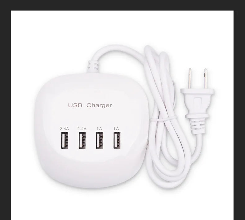 4/10-Ports USB Charging Station50W/10A Multi Port USB C Hub Charger for Cellphone Tablet Multiple Devices Extension Socket