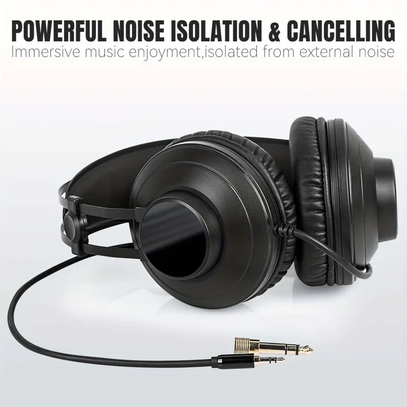 EYOUO Studio headphones with excellent sound quality, suitable recording, podcasting, DJing, and playing the keyboard.