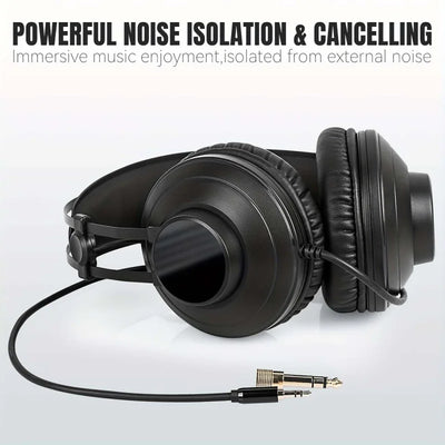 EYOUO Studio headphones with excellent sound quality, suitable recording, podcasting, DJing, and playing the keyboard.