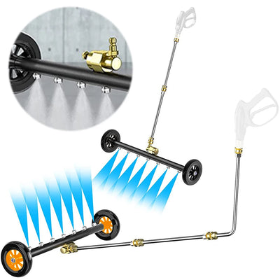 22 Inch Pressure Washer 1/4 Quick Connector Water Broom Under Car Chassis Floor Wash 4000 PSI Car Chassis High Pressure Washer