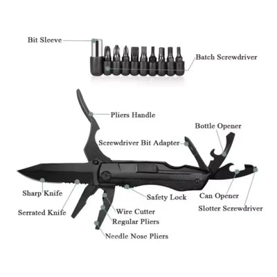 Multi functional pliers, portable folding pliers, screwdriver, bottle opener, small knife outdoor combination tool