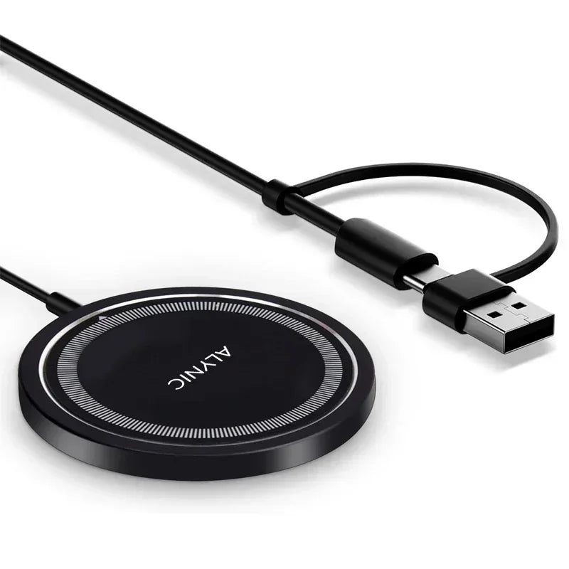 Magnetic Wireless Charger Pad Stand for iPhone 16 15 14 13 Pro Max Mini Airpods PD Macsafe Earphone Phone Fast Charging Station