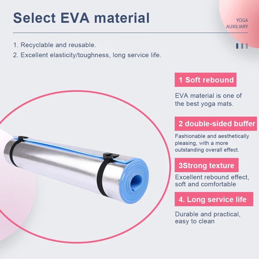 Non-Slip Yoga Mat Moisture-proof EVA Gym Exercise Mat at Home Outdoor Camping Picnic Mat Sports Fitness Accessories 1800x500x6mm