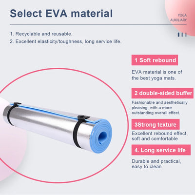 Non-Slip Yoga Mat Moisture-proof EVA Gym Exercise Mat at Home Outdoor Camping Picnic Mat Sports Fitness Accessories 1800x500x6mm