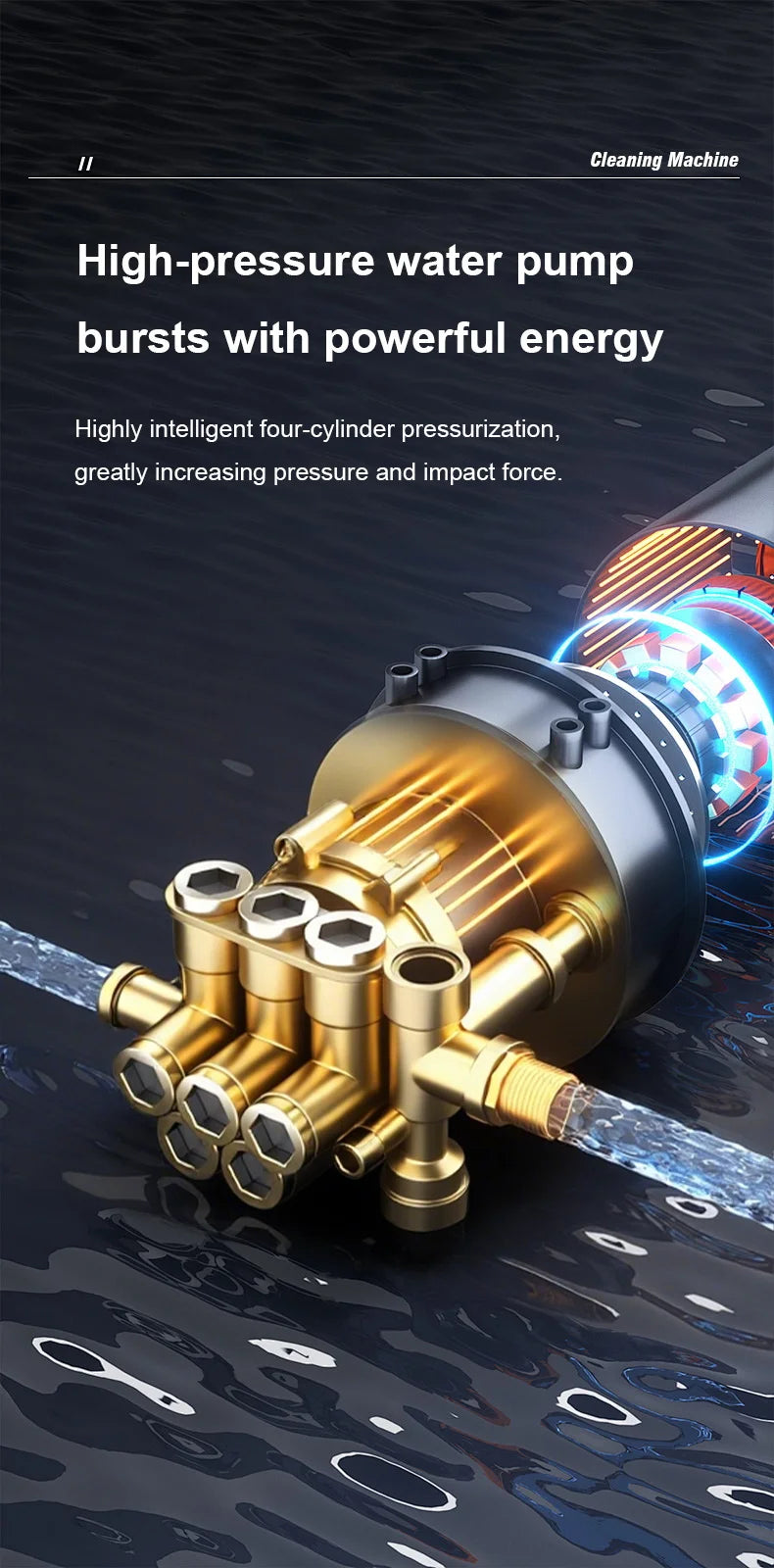 1000W 200BAR High Pressure Washer Household Cleaner Water Pressure Machine Water Gun Cleaning for Cars AC Units Home Windows