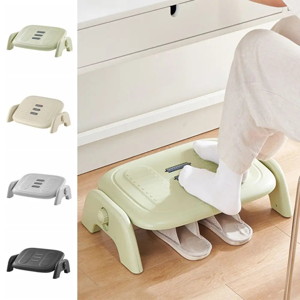 Ergonomic Massage Footstool Durable Adjustable Height Under Desk