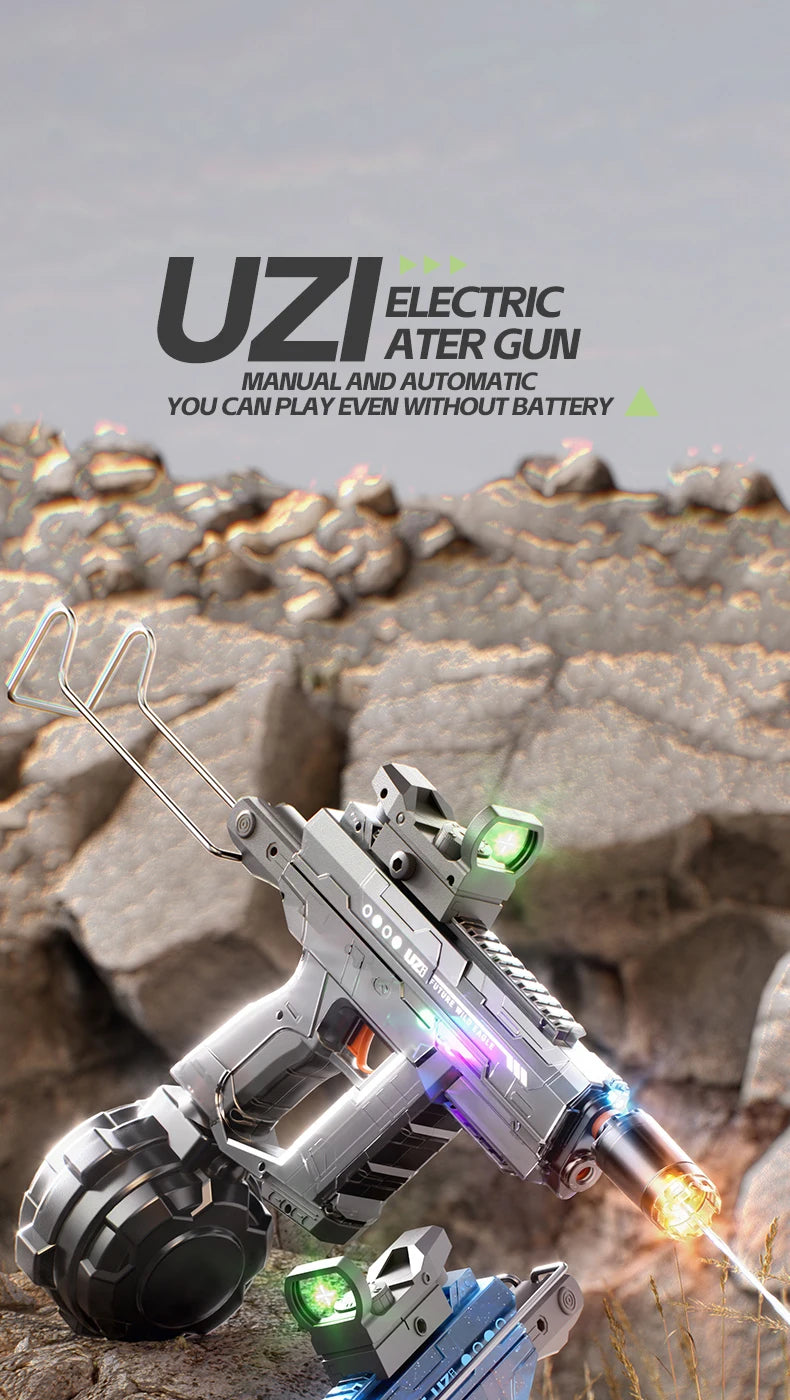2025 New Summer UZI Water Gun Toy Swimming Pool Play Water Adult Shots Games Toy Outdoor Games High Pressure Water Gun Kids Gift