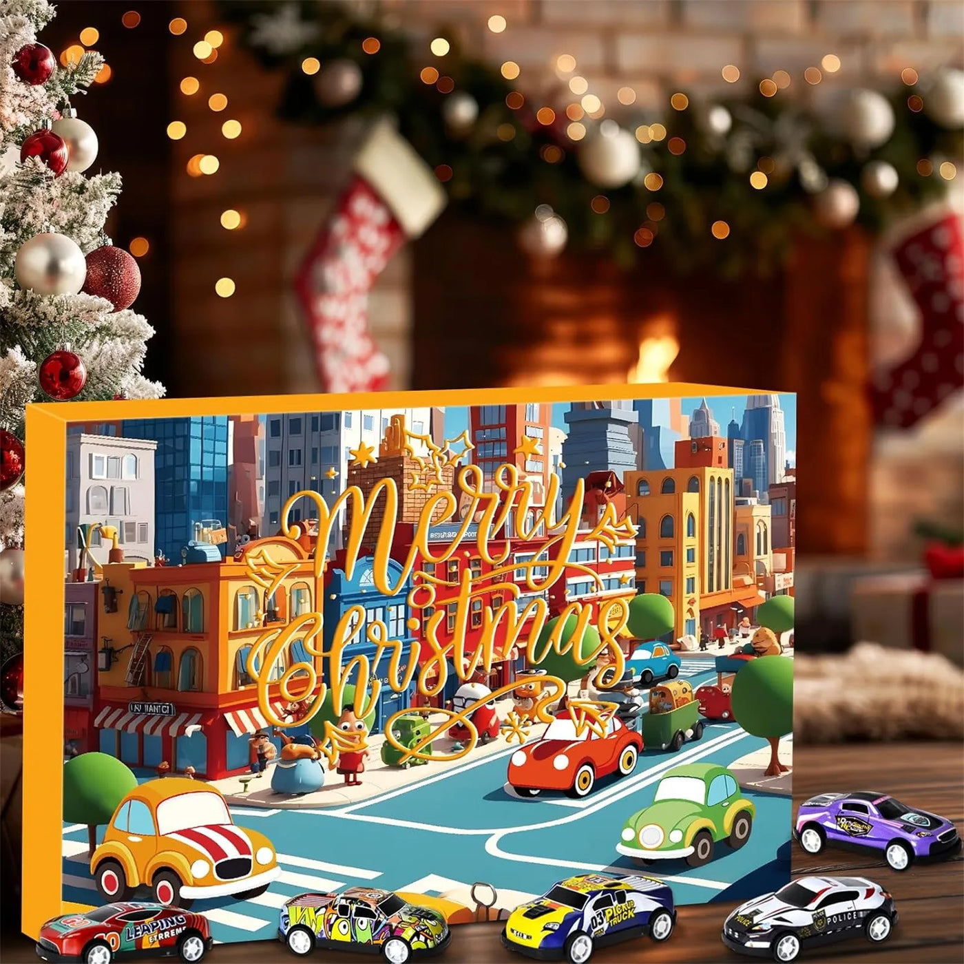 Toy Cars Advent Calendar 2025 Xmas Countdown Calendar Cute Toys Christmas Ornaments Christmas Tree Ornaments Christmas Gifts