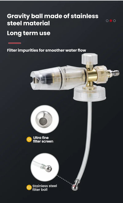 Pressure Washer Foam Cannon， Foam Generator Snow Foam Lance， 1/4” Quick Connector， Adjustable Sprayer Nozzle，Pressure Washer Kit