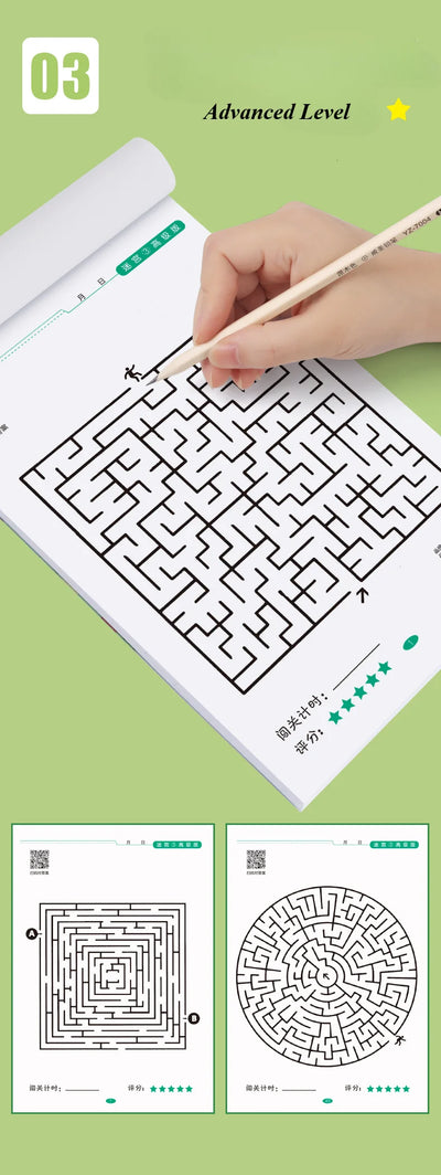 Children Maze Game Book Student Concentration Training Intellectual Development Educational Early Learning Toys Kids Gifts