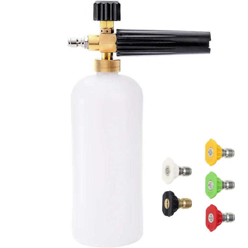 High - Pressure Washer Set - 300 bar, Multi - Purpose, 1L Foam Cannon, 5 Nozzles, M22 - 14 Connection, 1/4 Quick Connect